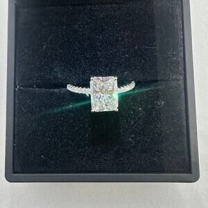 Ring Silver Radiant Cut Ring